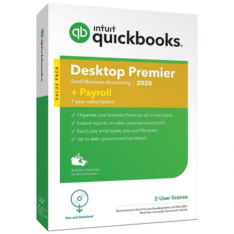 Intuit QuickBooks Desktop Premier Plus Payroll 2020 Accounting